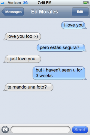 Ed Morales text message